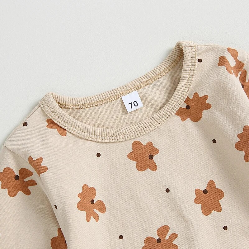 Imikud, väikelapsed, lapsed, poisid, tüdrukud, sügistalvised rõivad, pikkade varrukatega, graafilise trükiga O-kaelusega kampsunid, püksid, vabaajarõivaste komplektid