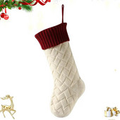 Božićne čarape Velike pletene zavjese za kamin Čarape Ručno izrađena torba za držanje darova Božićni obiteljski dekor kućni dekor