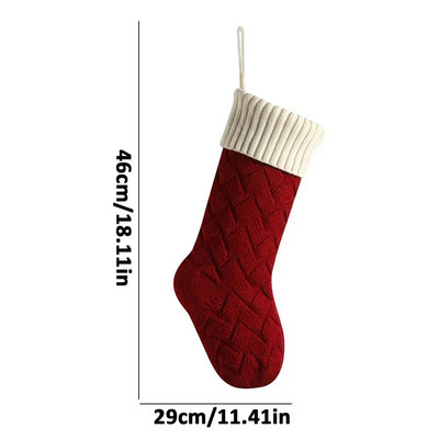 Božićne čarape Velike pletene zavjese za kamin Čarape Ručno izrađena torba za držanje darova Božićni obiteljski dekor kućni dekor