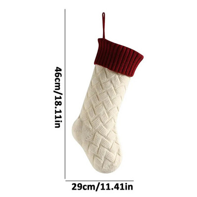 Božićne čarape Velike pletene zavjese za kamin Čarape Ručno izrađena torba za držanje darova Božićni obiteljski dekor kućni dekor