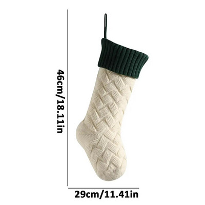 Božićne čarape Velike pletene zavjese za kamin Čarape Ručno izrađena torba za držanje darova Božićni obiteljski dekor kućni dekor