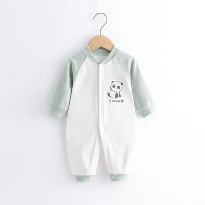 Unisex zīdaiņu rombiņas ar garām piedurknēm mazuļu drēbes jaundzimušā zēna meitenei 100% kokvilnas multfilmas pidžamas viengabala apģērbs