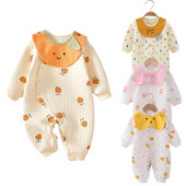 2023. gada jaundzimušā kombinezons ar priekšautiņiem, multfilmas rudens ziemas autiņbiksītes meitenēm, zēniem, maziem bērniem, tērpiem zīdaiņiem