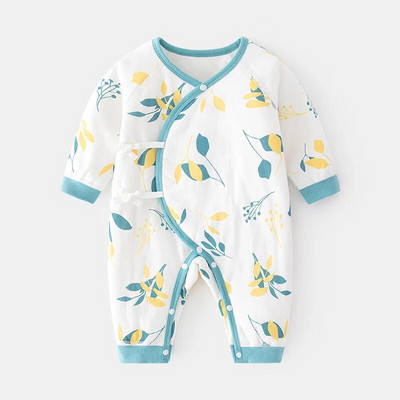 Odjeća za bebe od 0 do 12 mjeseci 100% pamuk Odjeća za novorođenčad Jednobojni bodiji i jednodijelni jesensko-zimski kombinezoni