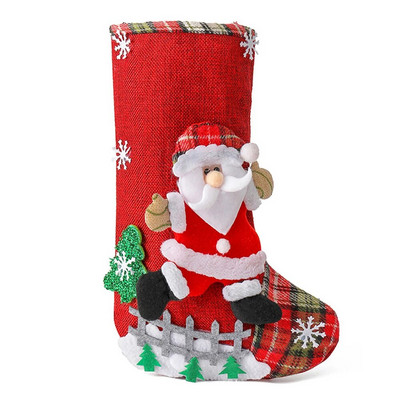 Ziemassvētku rotājums Ziemassvētku zeķu dārza māja ar iekarināmu virvi, pievienojot skaistu Ziemassvētku atmosfēru 2022. gadā