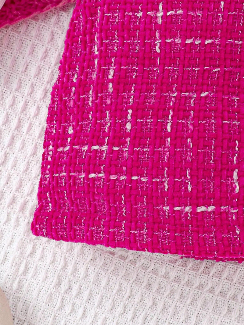 Trodijelni jesen/zima slatki i slatki bijeli ružičasti crveni prsluk i suknja u zapadnjačkom stilu, toplo udobno odijelo