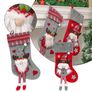 Коледен подарък Коледни чорапи Чорапи Камина Орнаменти за коледно дърво Декорации за дома Коледни консумативи