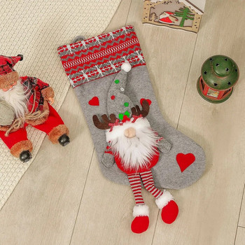 Коледен подарък Коледни чорапи Чорапи Камина Орнаменти за коледно дърво Декорации за дома Коледни консумативи