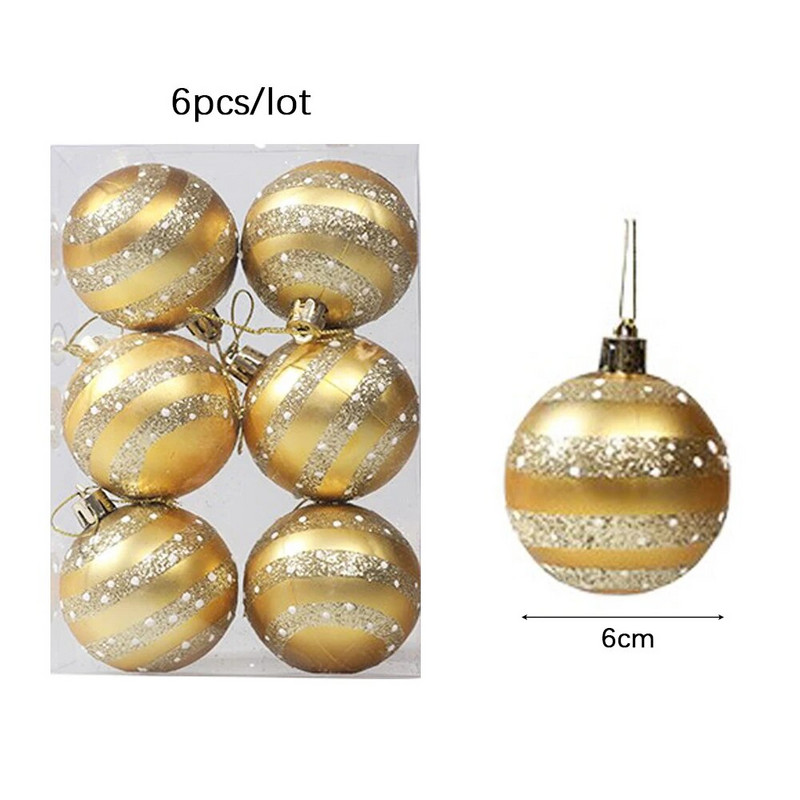 6 cm-es nagy karácsonyi labdák színes aranypiros zöld golyók karácsonyi fadíszekhez Ajándékok barkácsolt díszek karácsonyi dekoráció 2023