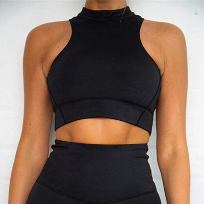 Bešavni sportski set Ženski 2PCS Crop Top grudnjak Tajice Odjeća za vježbanje Rebrasto pletenje Odijelo za teretanu Ženski kompleti za jogu Odjeća