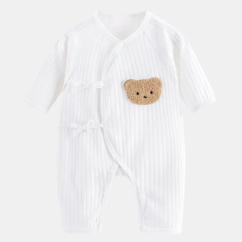 Bodiji i jednodijelni kombinezoni za novorođenčad Odjeća za novorođenče Odjeća s leptirima od čistog pamuka Jednobojni kombinezoni za bebe dugih rukava