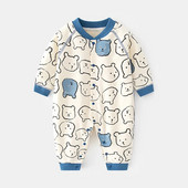 Haine pentru bebeluși 0 până la 12 luni Haine 100% bumbac pentru nou-născuți Body de culoare uni și salopete dintr-o singură piesă de toamnă și iarnă