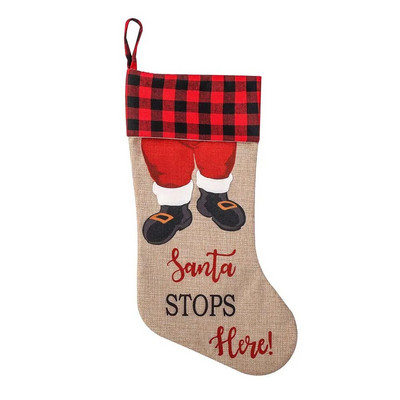 Торбичка за бонбони Весела Коледа Подарък за чорап Карикатура Снежен човек Коледен чорап Коледна елха Висящи орнаменти
