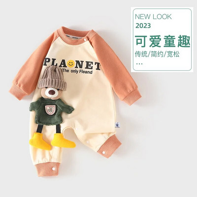 Hlače za bebe djevojčice dječake Dječja odjeća Dječja odjeća za spavanje i ogrtač Kombinezon dugih rukava Bodi O izreza za novorođenčad