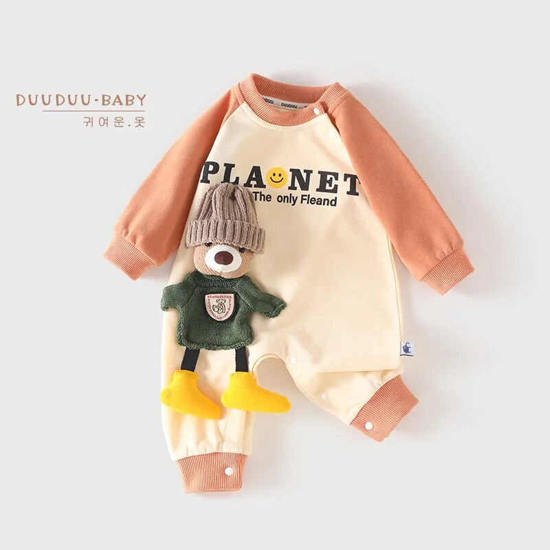 Hlače za bebe djevojčice dječake Dječja odjeća Dječja odjeća za spavanje i ogrtač Kombinezon dugih rukava Bodi O izreza za novorođenčad