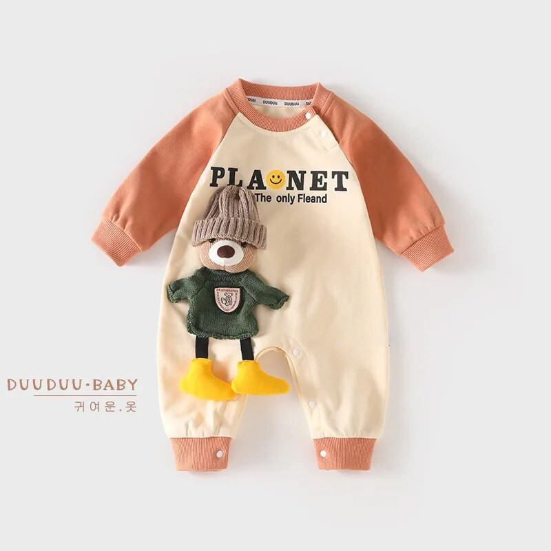 Hlače za bebe djevojčice dječake Dječja odjeća Dječja odjeća za spavanje i ogrtač Kombinezon dugih rukava Bodi O izreza za novorođenčad