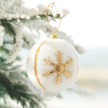 6 бр. 6 см снежинка Елк бяла пяна Коледни топки за коледно дърво Висяща висулка за дома Коледен орнамент Новогодишен декор