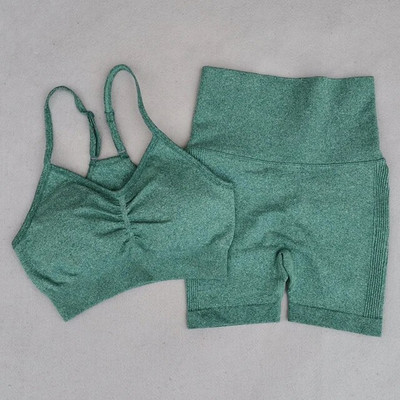 Bešavni kompleti za jogu Ženska odjeća za teretanu Sportska odjeća za fitness Kratke hlače za trčanje Sportski grudnjak Sportski komplet za vježbanje 2-dijelni sportski komplet