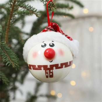 Στολίδια Χριστουγεννιάτικου Δέντρου Μπάλα Χιονάνθρωπος Άγιος Βασίλης με καπέλο 2023 Χριστουγεννιάτικο πάρτι Κρεμαστό αξεσουάρ για διακόσμηση σπιτιού