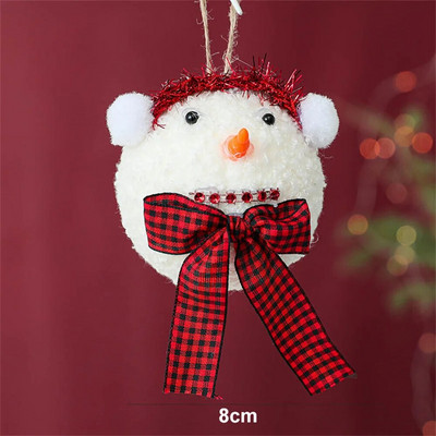 Ziemassvētku eglīšu rotājumu rotājumi Ziemassvētku vecīša sniegavīra bumba ar cepuri 2023. gada Ziemassvētku ballītes piekarināmie aksesuāri Kulons mājas dekorēšanai