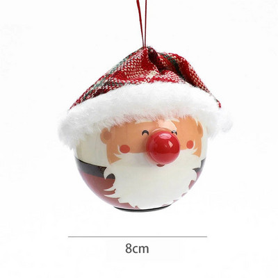 Ziemassvētku eglīšu rotājumu rotājumi Ziemassvētku vecīša sniegavīra bumba ar cepuri 2023. gada Ziemassvētku ballītes piekarināmie aksesuāri Kulons mājas dekorēšanai