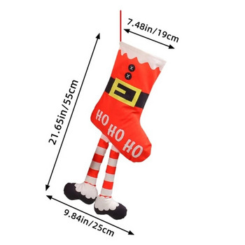 Χριστουγεννιάτικες κάλτσες 22 ιντσών Μεγάλο μέγεθος Κρεμαστό Κρεμαστό Κάλτσες Διακοσμήσεις για Οικογενειακό Διακοσμητικό Δώρο Τσάντα δώρου
