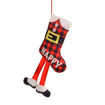 Božićne čarape 22 inča velike veličine, duge nogavice, viseće čarape, ukrasi za blagdansku obiteljsku zabavu, poklon vrećica