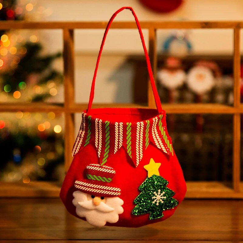 1 gab. Pārnēsājamas Ziemassvētku dāvanas Savelkamās aukliņas maisiņi Ziemassvētku konfekšu iepakojuma maisiņi Sniegavīrs Apdrukāts dāvanu maisiņi Ziemassvētku ballīšu piederumi