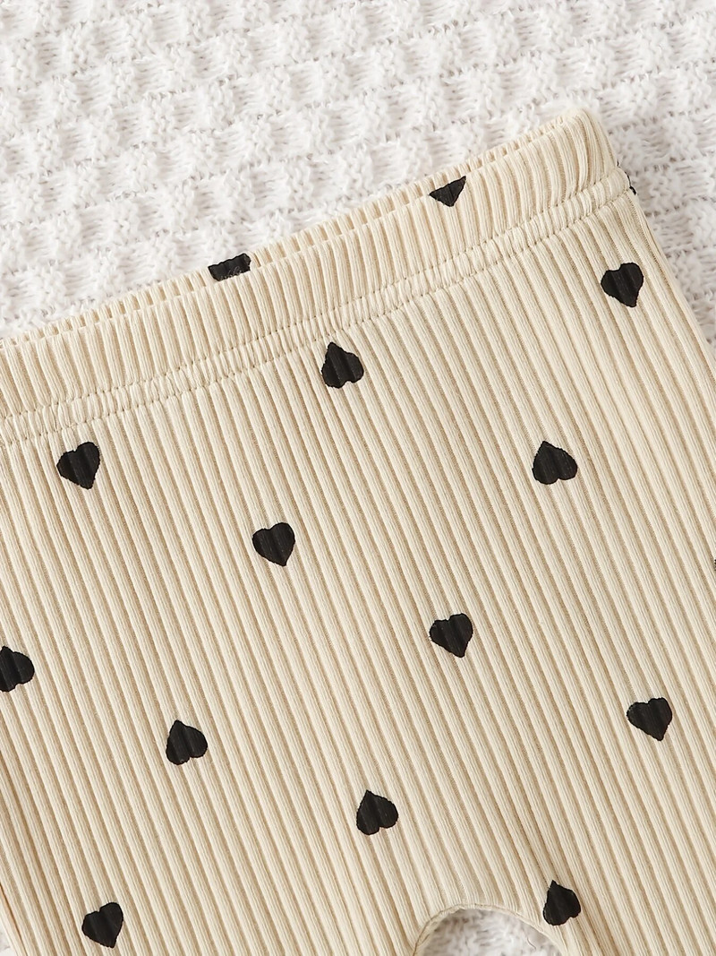 Kombinezon s volanima od 2 komada za novorođenčad, kombinezon s dugim rukavima i okruglim izrezom, komplet kombinezona i hlačica s elastičnim strukom za bebe