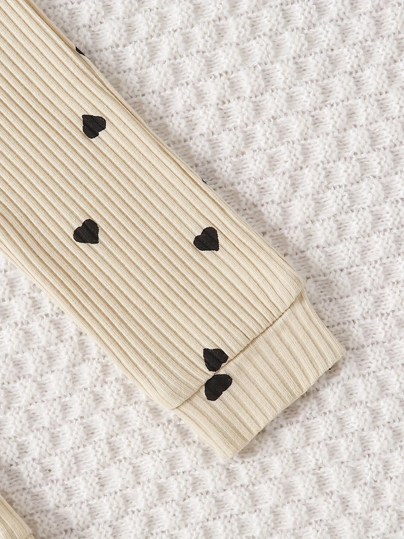 Kombinezon s volanima od 2 komada za novorođenčad, kombinezon s dugim rukavima i okruglim izrezom, komplet kombinezona i hlačica s elastičnim strukom za bebe