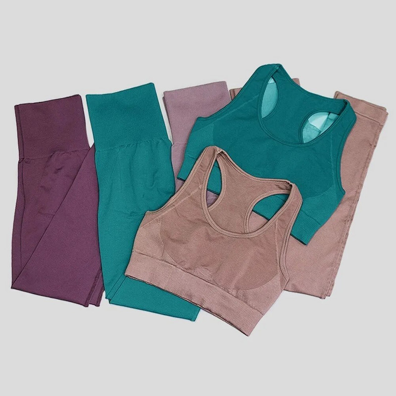 Bešavni komplet za jogu Odjeća za teretanu 2-dijelna ženska trenirka Sportsko odijelo Ženski fitness Bešavni set Sportska odjeća za žene u teretani