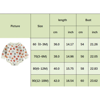 Суичъри за Хелоуин, момичета, момчета, гащеризони, дрехи, щампи с щампа на призрачна тиква, гащеризони с дълги ръкави, О-образно деколте