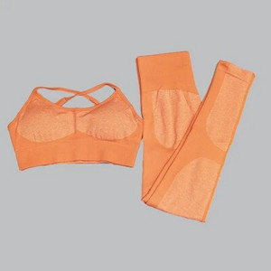 Zökkenőmentes jóga szett Női Fitness Ruházat Sportruházat 2 részes tornatermi szett edzés futás futás sport ruha női edzőtermi leggings szett sportmelltartó