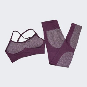 Zökkenőmentes jóga szett Női Fitness Ruházat Sportruházat 2 részes tornatermi szett edzés futás futás sport ruha női edzőtermi leggings szett sportmelltartó