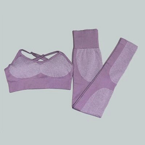 Zökkenőmentes jóga szett Női Fitness Ruházat Sportruházat 2 részes tornatermi szett edzés futás futás sport ruha női edzőtermi leggings szett sportmelltartó