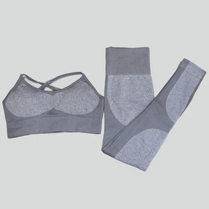 Zökkenőmentes jóga szett Női Fitness Ruházat Sportruházat 2 részes tornatermi szett edzés futás futás sport ruha női edzőtermi leggings szett sportmelltartó