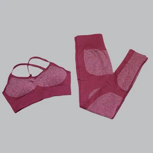 Zökkenőmentes jóga szett Női Fitness Ruházat Sportruházat 2 részes tornatermi szett edzés futás futás sport ruha női edzőtermi leggings szett sportmelltartó