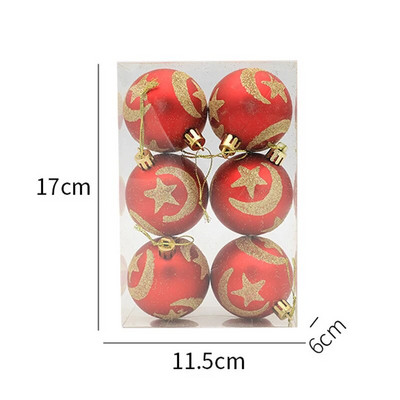 U kutiji od 6 cm oslikanih božićnih kuglica Privjesak za božićno drvce Sretan božićni ukras za dom 2022. Navidad Noel Nova godina 2023.