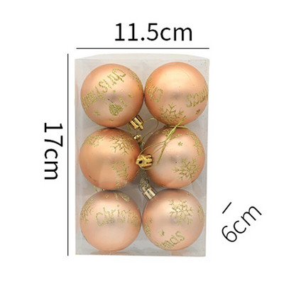U kutiji od 6 cm oslikanih božićnih kuglica Privjesak za božićno drvce Sretan božićni ukras za dom 2022. Navidad Noel Nova godina 2023.
