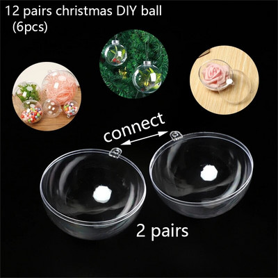 U kutiji od 6 cm oslikanih božićnih kuglica Privjesak za božićno drvce Sretan božićni ukras za dom 2022. Navidad Noel Nova godina 2023.