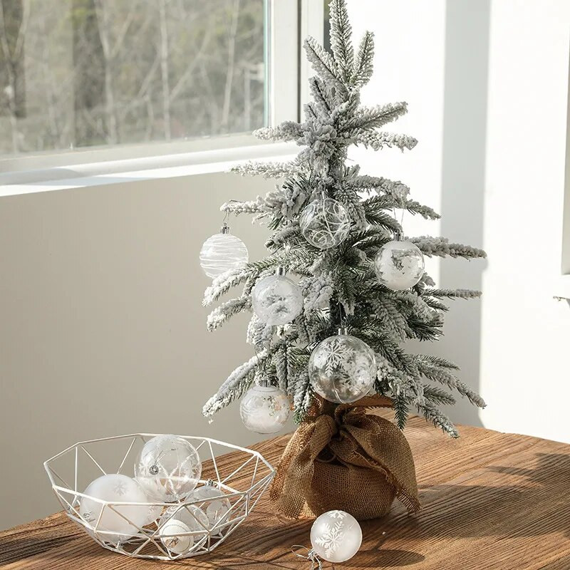 U kutiji od 6 cm oslikanih božićnih kuglica Privjesak za božićno drvce Sretan božićni ukras za dom 2022. Navidad Noel Nova godina 2023.