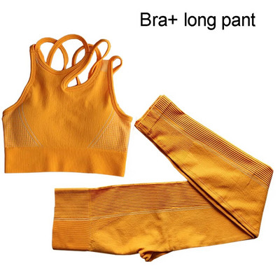 2kom Ženski komplet za jogu Ljetni sport Vital Bešavni sportski odijelo Grudnjak Odjeća za teretanu Fitness Crop Top Majica Visokog struka Kratke hlače Sportska odjeća