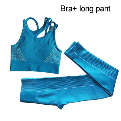 2kom Ženski komplet za jogu Ljetni sport Vital Bešavni sportski odijelo Grudnjak Odjeća za teretanu Fitness Crop Top Majica Visokog struka Kratke hlače Sportska odjeća