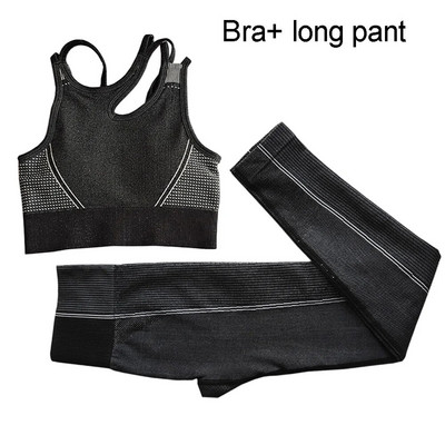 2kom Ženski komplet za jogu Ljetni sport Vital Bešavni sportski odijelo Grudnjak Odjeća za teretanu Fitness Crop Top Majica Visokog struka Kratke hlače Sportska odjeća