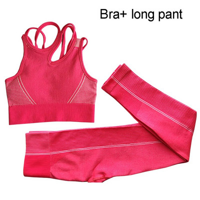 2kom Ženski komplet za jogu Ljetni sport Vital Bešavni sportski odijelo Grudnjak Odjeća za teretanu Fitness Crop Top Majica Visokog struka Kratke hlače Sportska odjeća