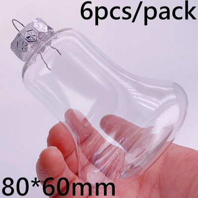 Promocija - 6 komada x DIY prozirni kućni božićni ukrasi koji se mogu bojati, otporni na lomove, kuglični ukras, 100 mm plastična kugla