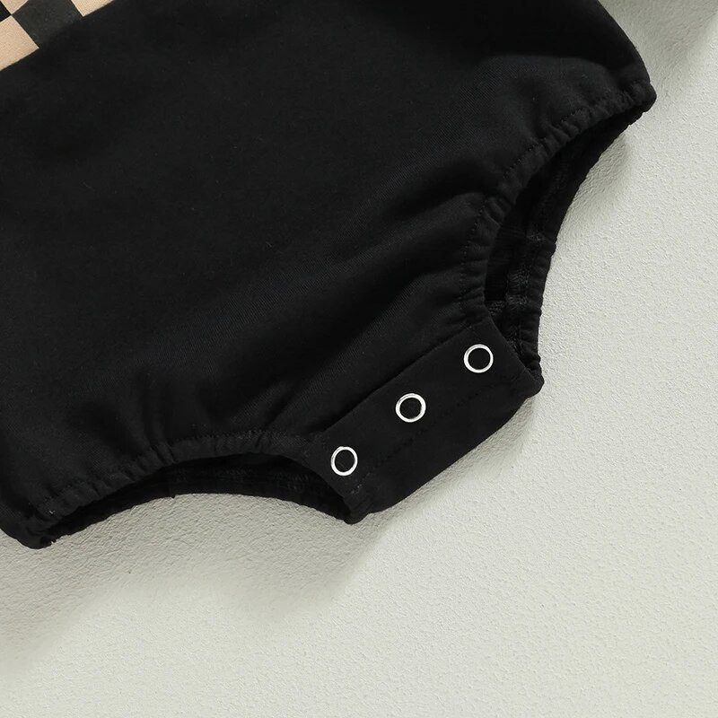 Vintage zīdaiņu zēni meitenes rudens kombinezoni ar kapuci Apģērbi zīdaiņiem ar garām piedurknēm šaha galdiņa apdruka Džemperi džemperi kombinezoni