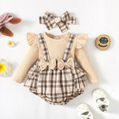 0-18M Kevadsügis vastsündinu tüdrukute Romper infant Knit Ruffle Bow Body, Pehme pikkade varrukatega Lattice Splice Jumpsuit