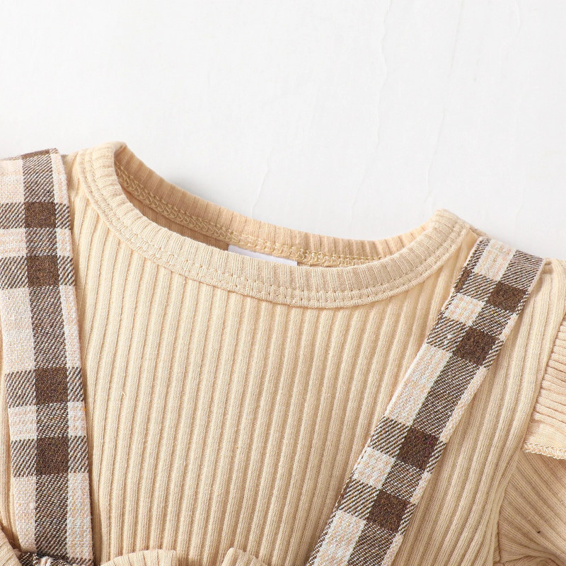 0-18M Kevadsügis vastsündinu tüdrukute Romper infant Knit Ruffle Bow Body, Pehme pikkade varrukatega Lattice Splice Jumpsuit