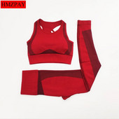 2 gab Energy Seamless Jogas komplekts Treniņa apģērbs Sievietēm Polsterēts sporta krūšturis+Sport Legingi Apģērbs High Fitness sporta zāles sporta tērpi